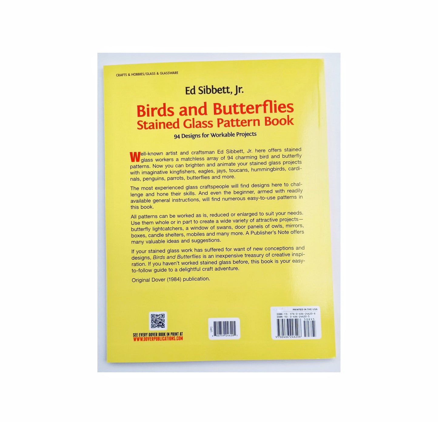 Birds & Butterflies Stained Glass Pattern Book. 94 Projects for Windows or Suncatchers. Nice Variety of Birds, Traditional, Contemporary.