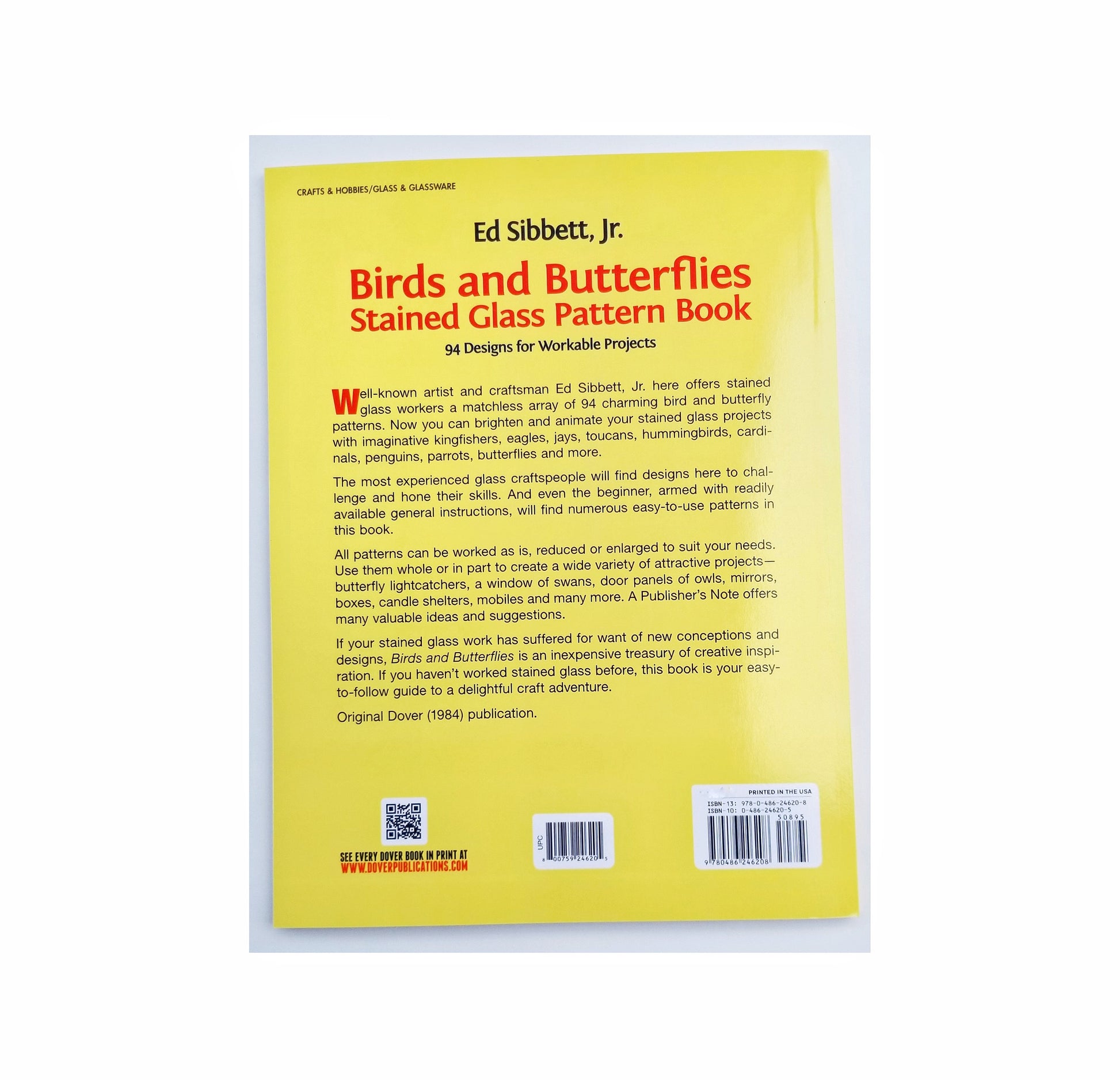 Birds & Butterflies Stained Glass Pattern Book. 94 Projects for Windows or Suncatchers. Nice Variety of Birds, Traditional, Contemporary.