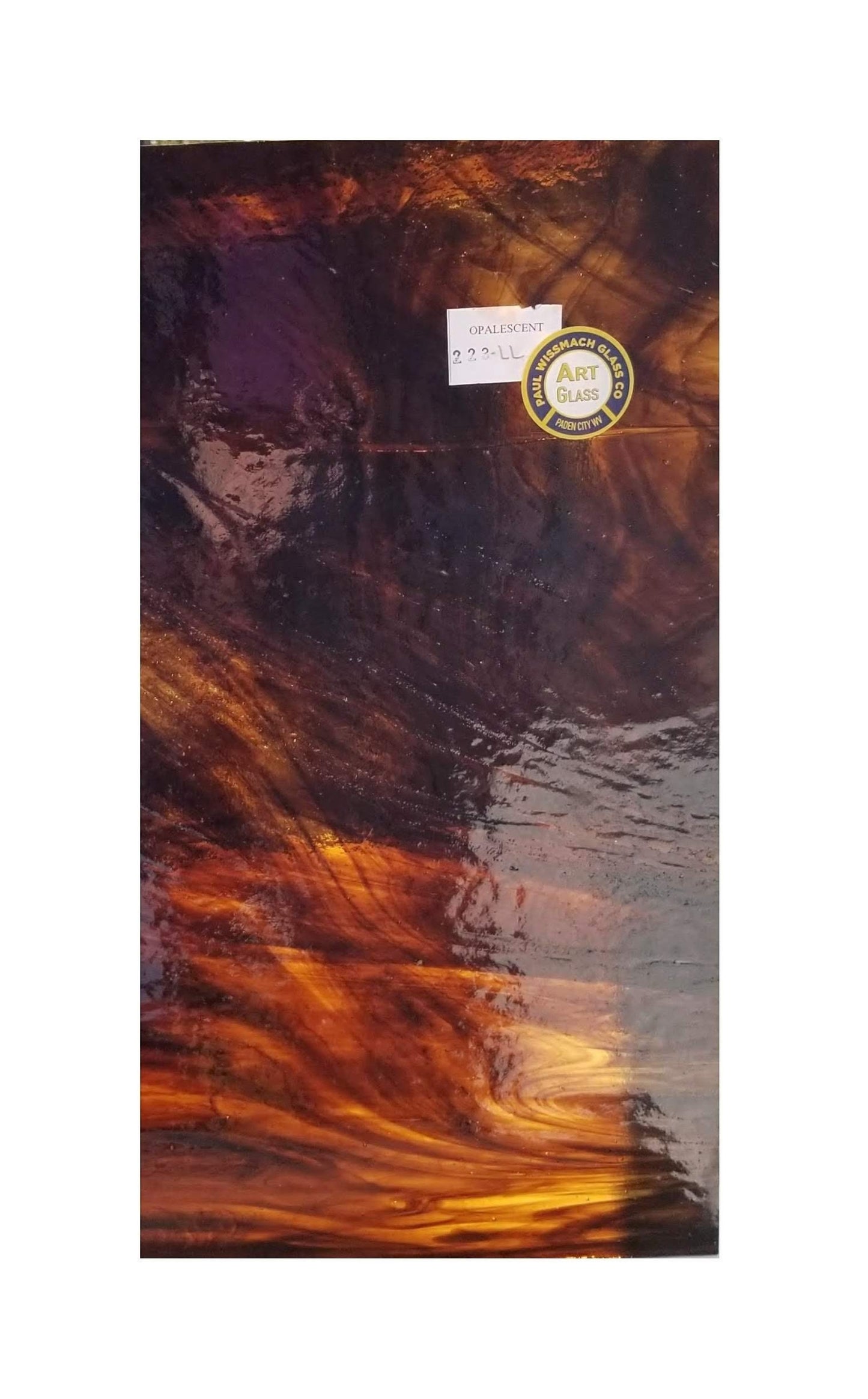 Brown, Light Honey, Stained Glass Sheets. Easy to cut, fairly smooth. 2 pcs. 5"× 8"+- Diy, Beginner Suncatchers. Wissmach Wispy 2 Color Mix.