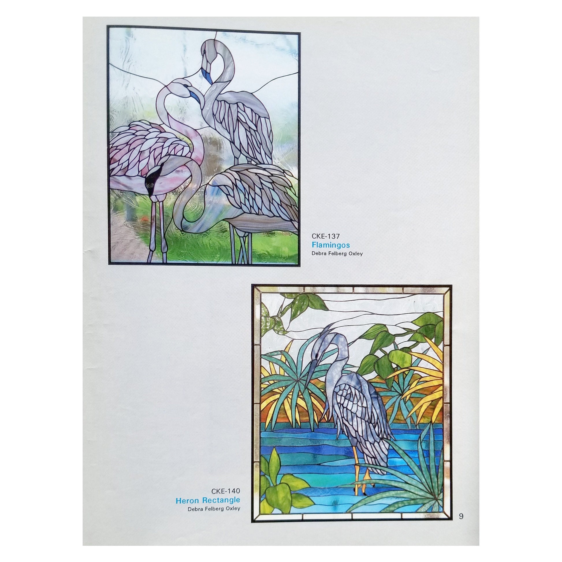 Stained Glass Design Book. Glass Patterns in Color 2. Wide variety of subjects, horses, rose, spaceship & car. Publisher, Carolyn Kyle.