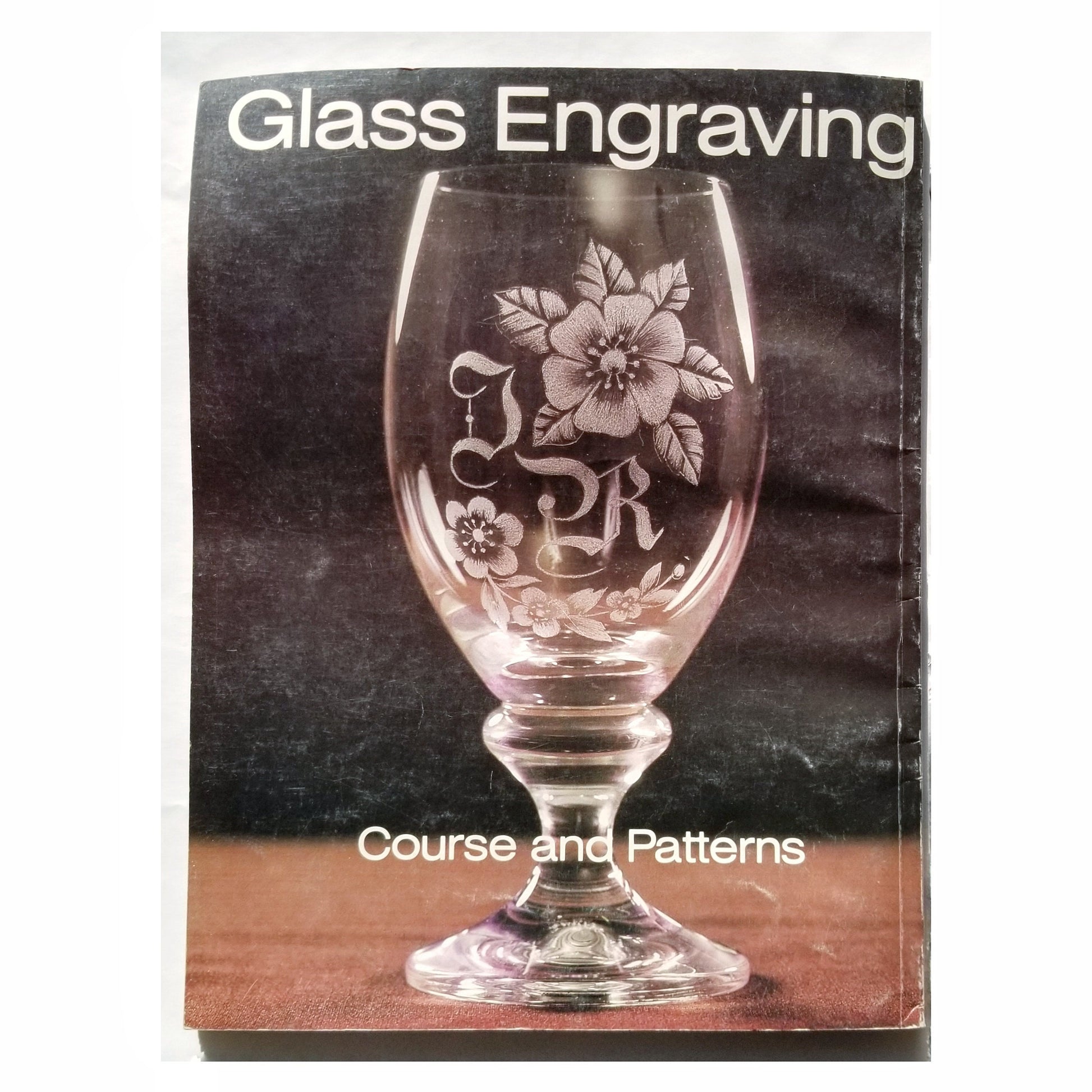 Etched & Sandblasted Glass Patterns. 2 Instruction Books with 1 Magazine. Diy Stemware etching. Used, Vintage, Fair Condition.