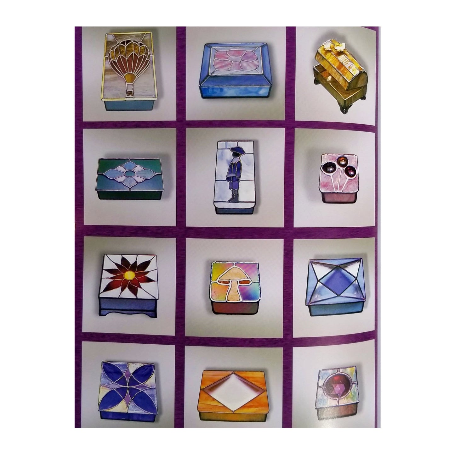 Free Glass Box Pattern Geometric Design Stained Glass Box Geometric Stained Glass: Modern